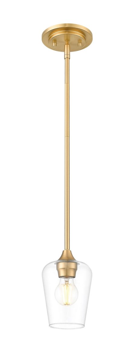 Mini-suspension Joliet - Laiton bruni 9" by Z-Lite | Luminaires & cie