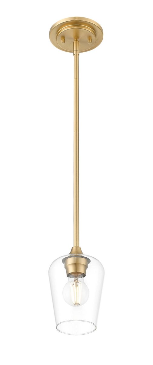 Mini-suspension Joliet - Laiton bruni 9" by Z-Lite | Luminaires & cie