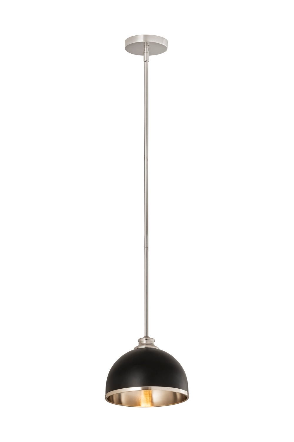 Mini-suspension Landry Noir mat + Nickel brossé – vue 3