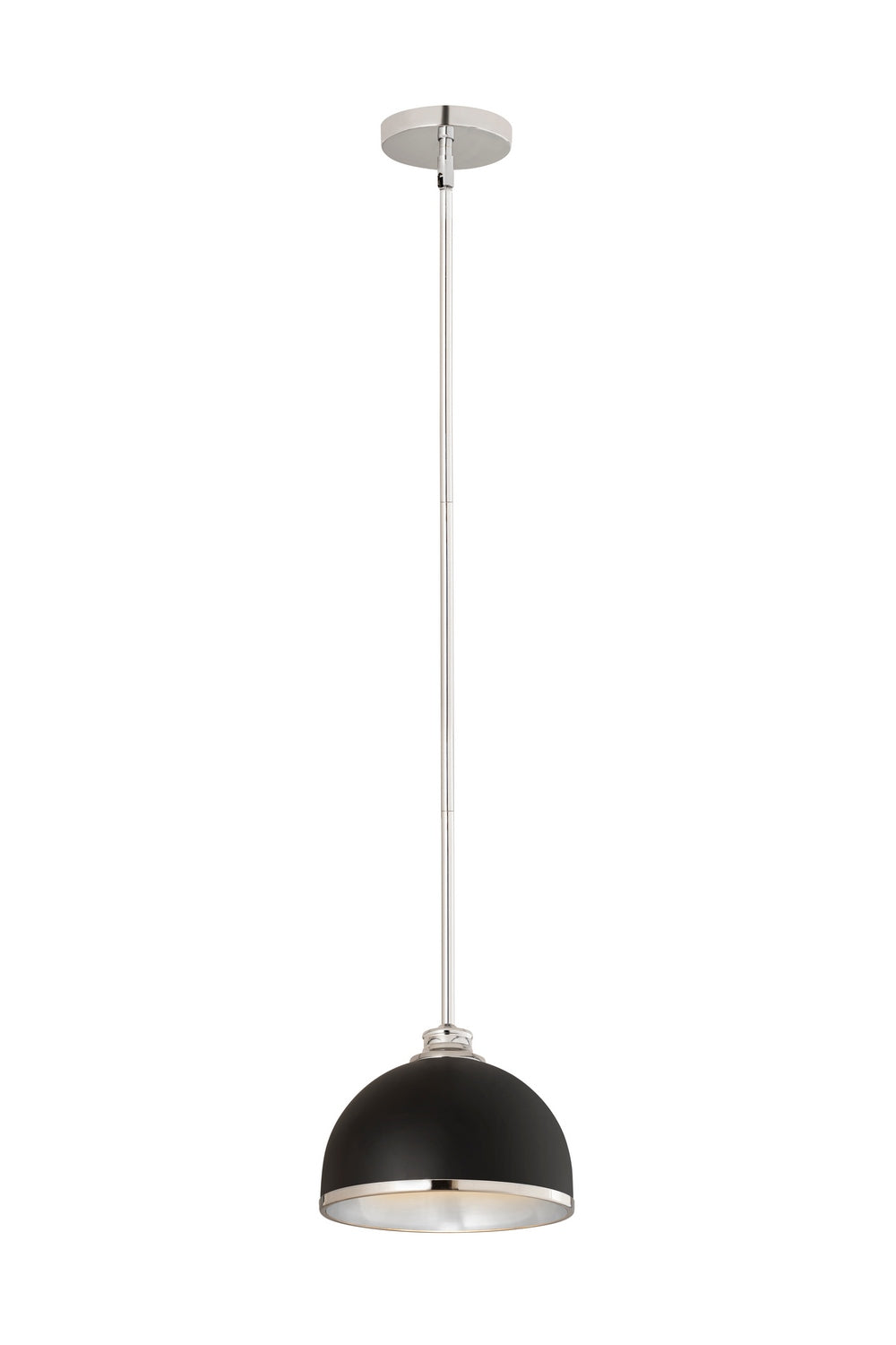 Mini-suspension Landry Noir mat + Chrome – vue 4
