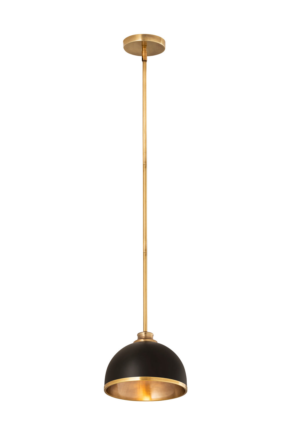 Mini-suspension Landry Noir mat + Laiton bruni – vue 3