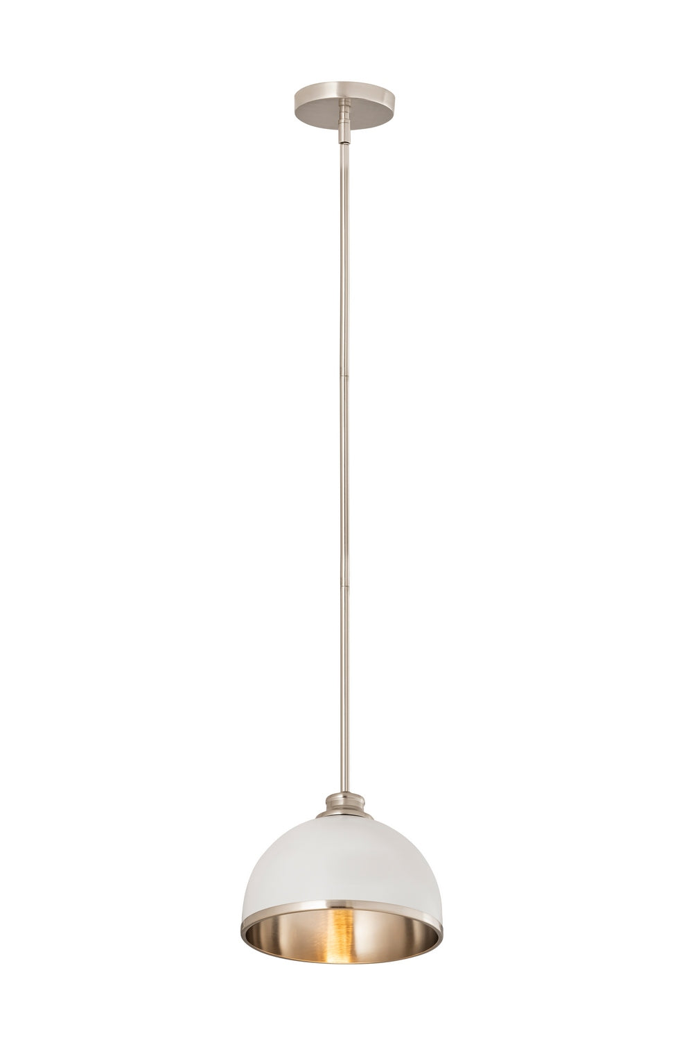 Mini-suspension Landry Blanc mat + Nickel brossé – vue 5