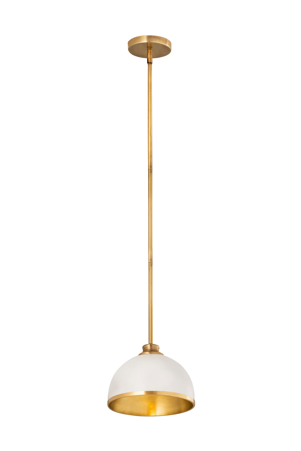 Mini-suspension Landry Blanc mat + Laiton bruni – vue 2