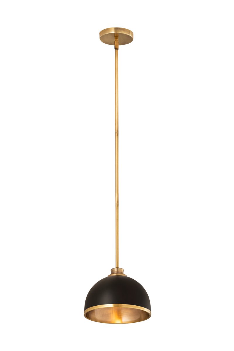 Mini-suspension Landry - Blanc mat + Laiton bruni by Z-Lite | Luminaires & cie