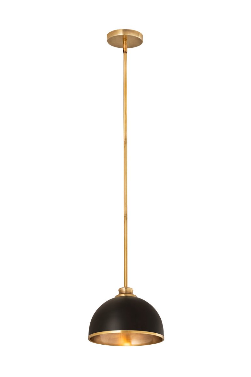 Mini-suspension Landry - Blanc mat + Laiton bruni by Z-Lite | Luminaires & cie