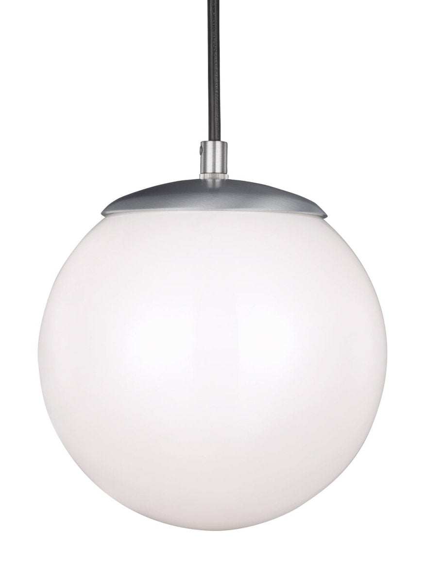 Mini-suspension Leo - Hanging Globe - Satin Aluminum Matte White 8 by Visual Comfort Studio | Luminaires & cie