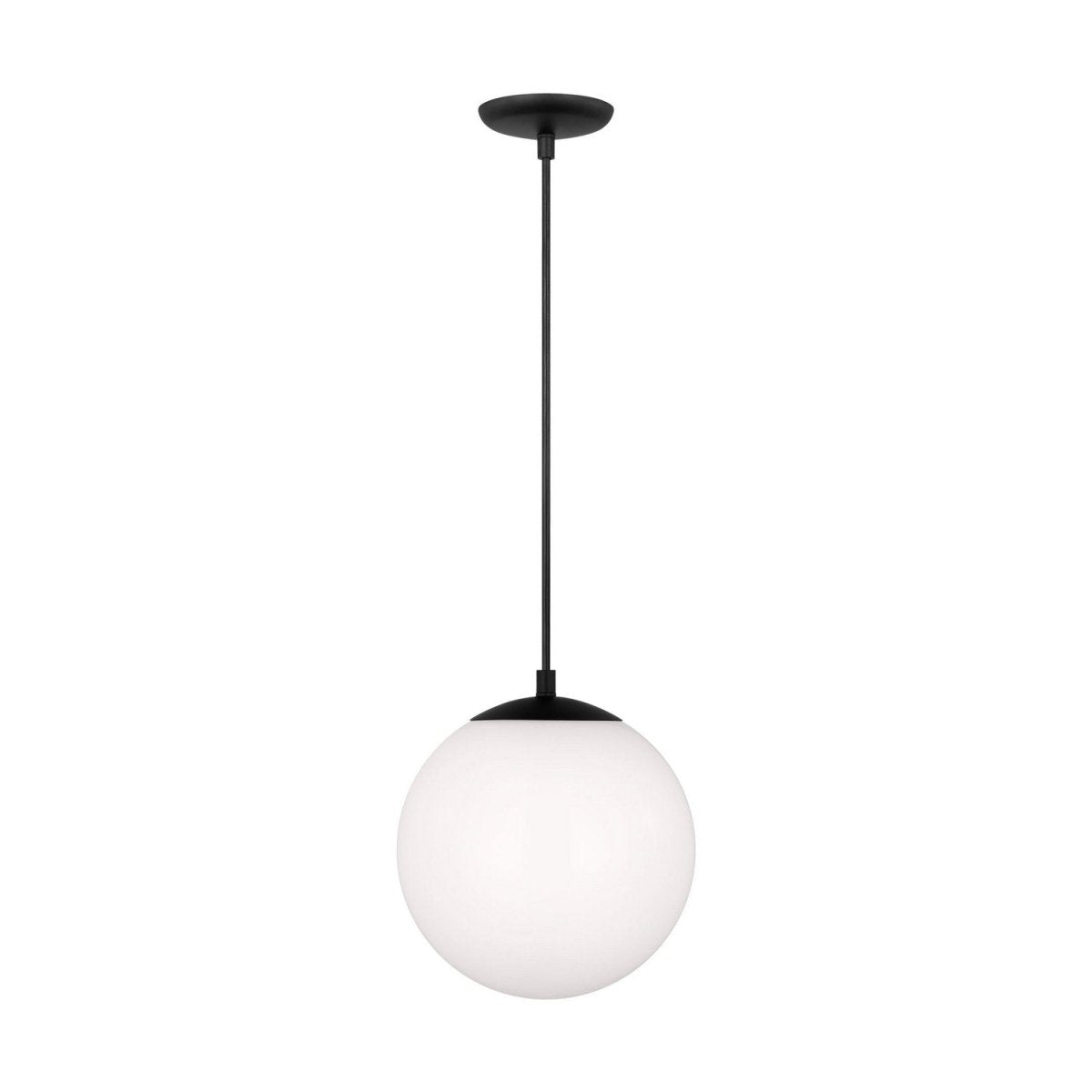Mini-suspension Leo - Hanging Globe - Midnight Black Matte White 10 by Visual Comfort Studio | Luminaires & cie
