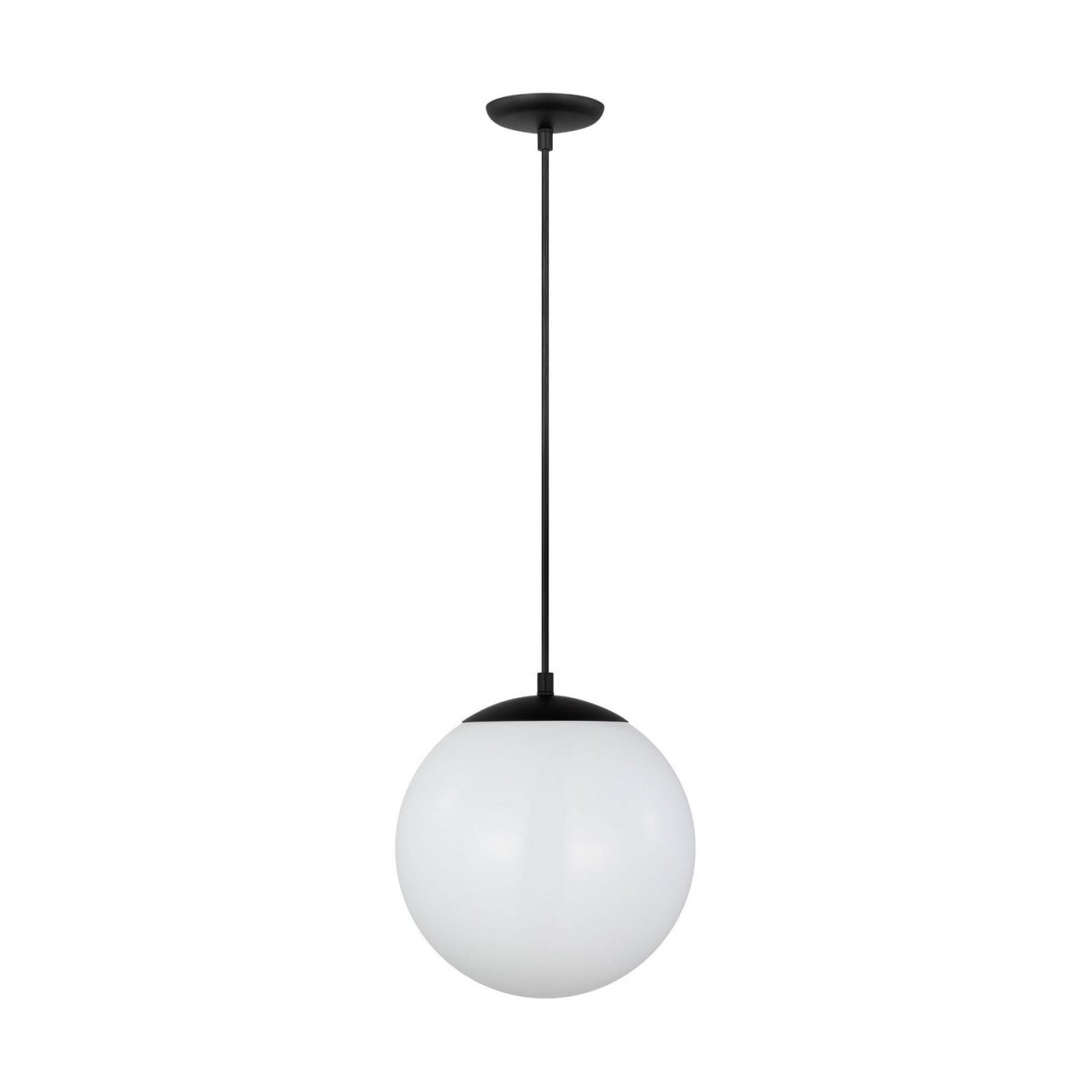 Mini-suspension Leo - Hanging Globe - Satin Brass Clear Seeded 14 by Visual Comfort Studio | Luminaires & cie