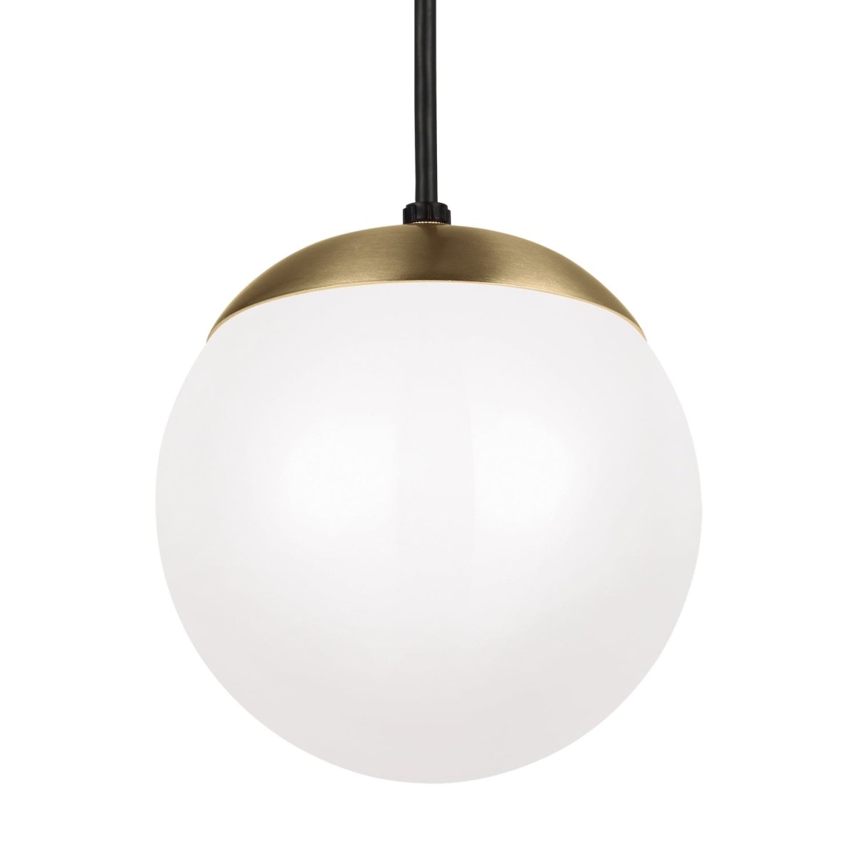 Mini-suspension Leo - Hanging Globe - Satin Brass Clear Seeded 14 by Visual Comfort Studio | Luminaires & cie