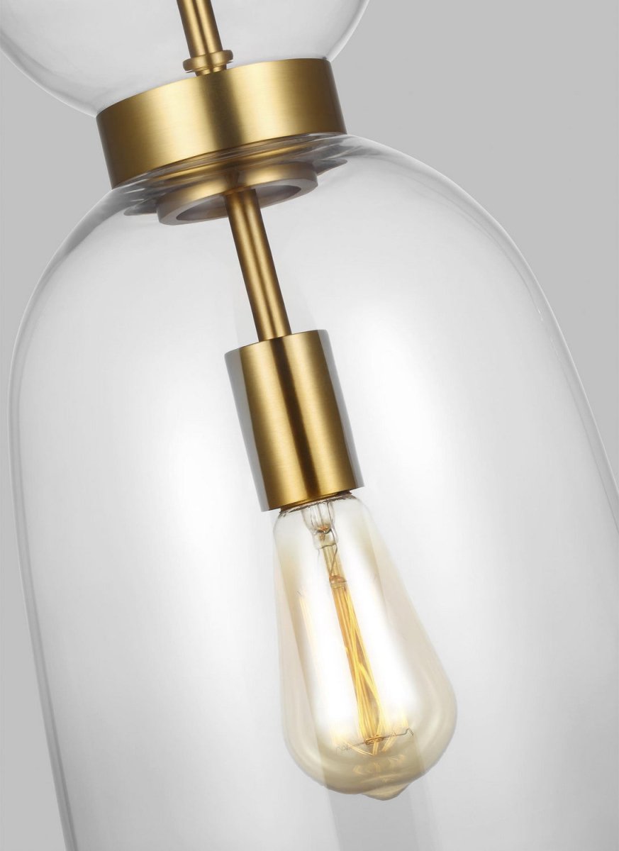 Mini-suspension Londyn - Laiton bruni avec verre opalin blanc by Visual Comfort Studio | Luminaires & cie