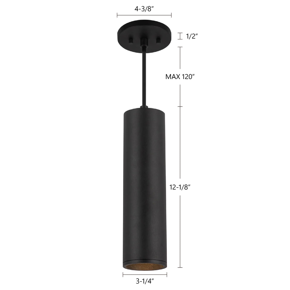 Mini-suspension Lorna Blanc, 3 1/4", 12 1/8" – vue 3