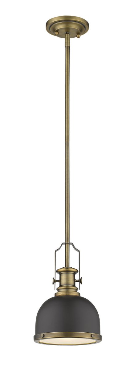 Mini-suspension Melange - Bronze + Laiton patrimoine by Z-Lite | Luminaires & cie