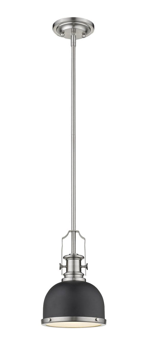 Mini-suspension Melange - Noir mat + Nickel brossé by Z-Lite | Luminaires & cie