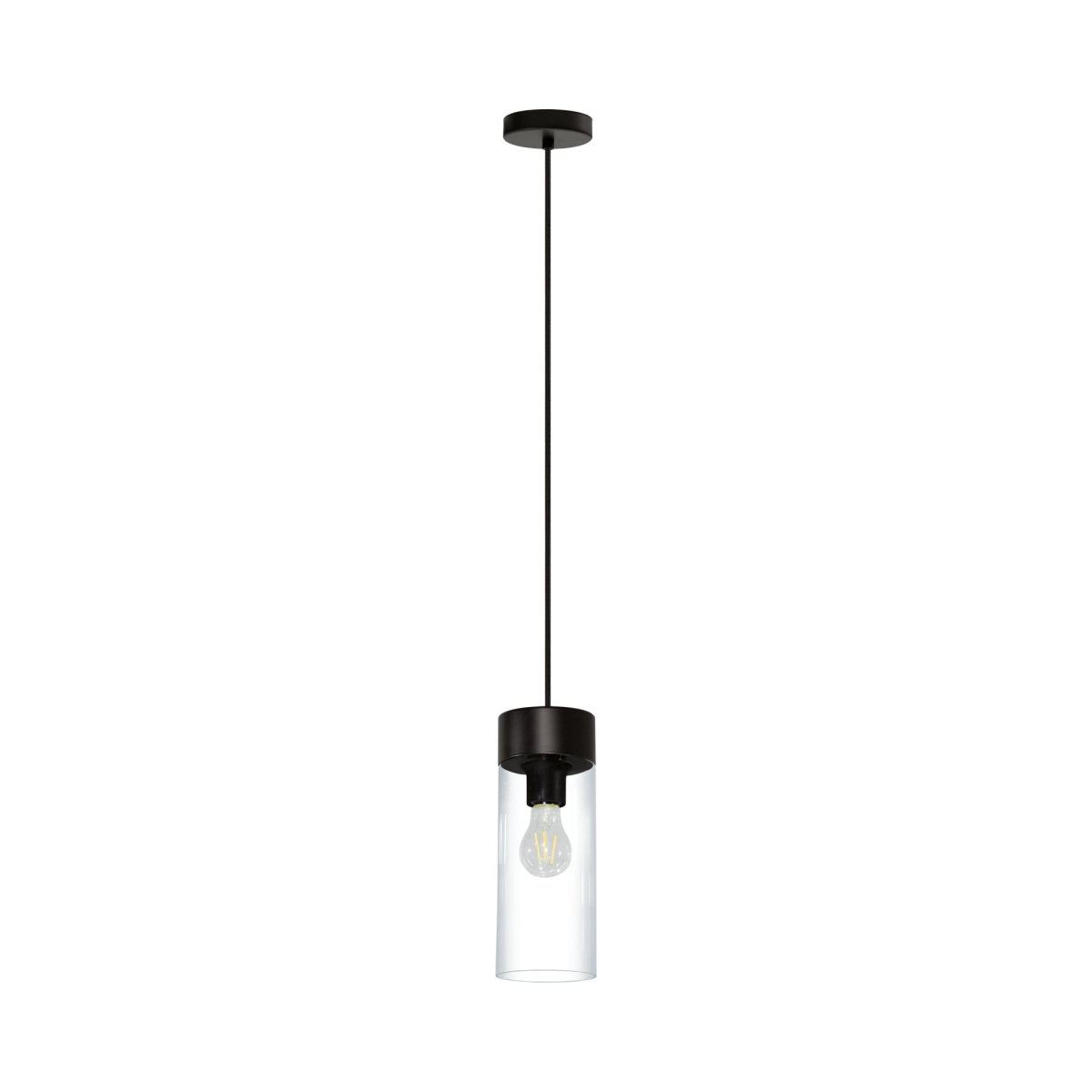 Mini suspension Montey - Noir mat 4 1/2" by Eglo | Luminaires & cie