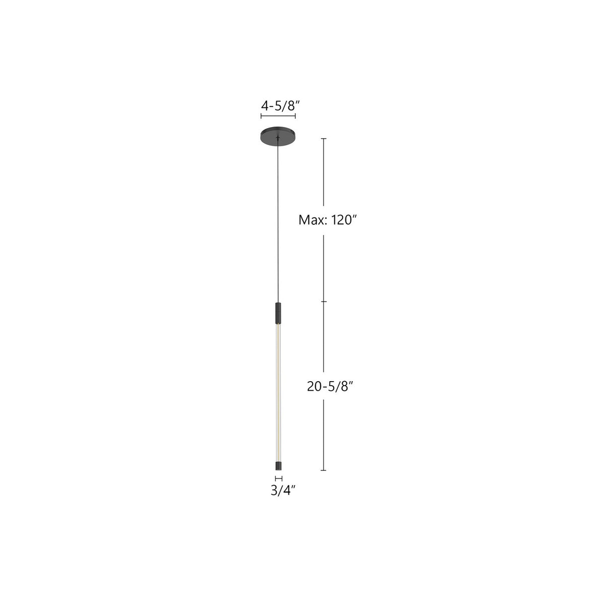 Mini-suspension Motif Noir, 20 5/8" – vue 2