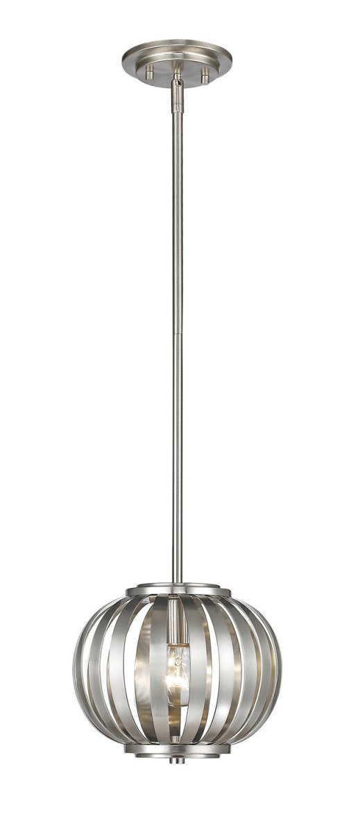 Mini-suspension Moundou - Nickel brossé by Z-Lite | Luminaires & cie
