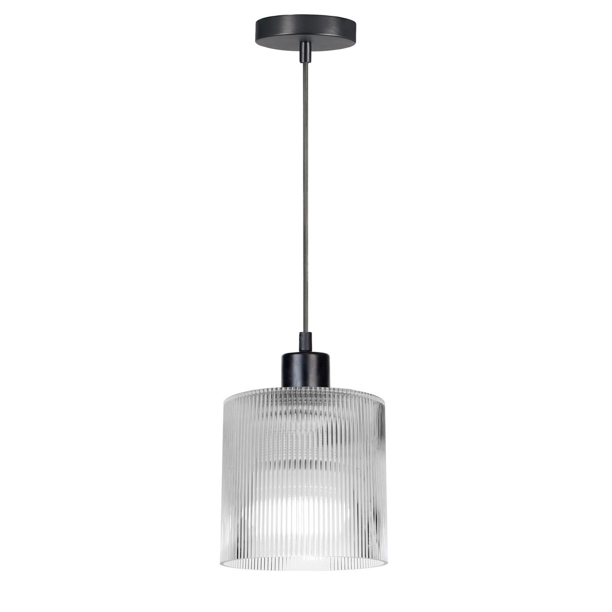 Mini-suspension Nadine Transparent / Noir mat – Dainolite