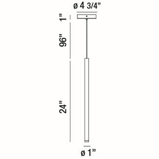 Mini-suspension Navada Laiton brossé, 24" – vue 2