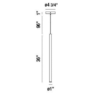 Mini-suspension Navada Laiton brossé, 36" – vue 2