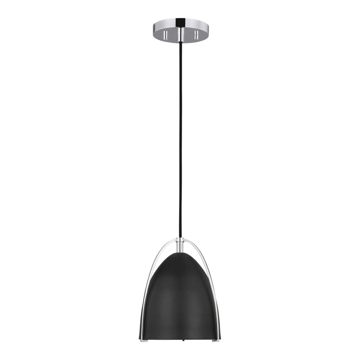 Mini-suspension Norman - Chrome Noir minuit by Visual Comfort Studio | Luminaires & cie