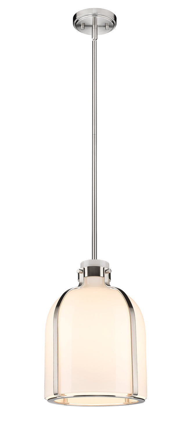 Mini-suspension Pearson Nickel brossé, Opale blanc – Z-Lite