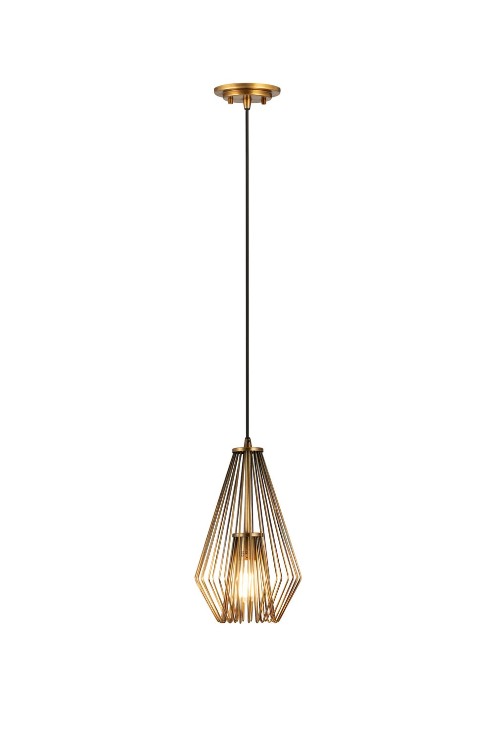Mini-suspension Quintus Laiton frotté – Z-Lite