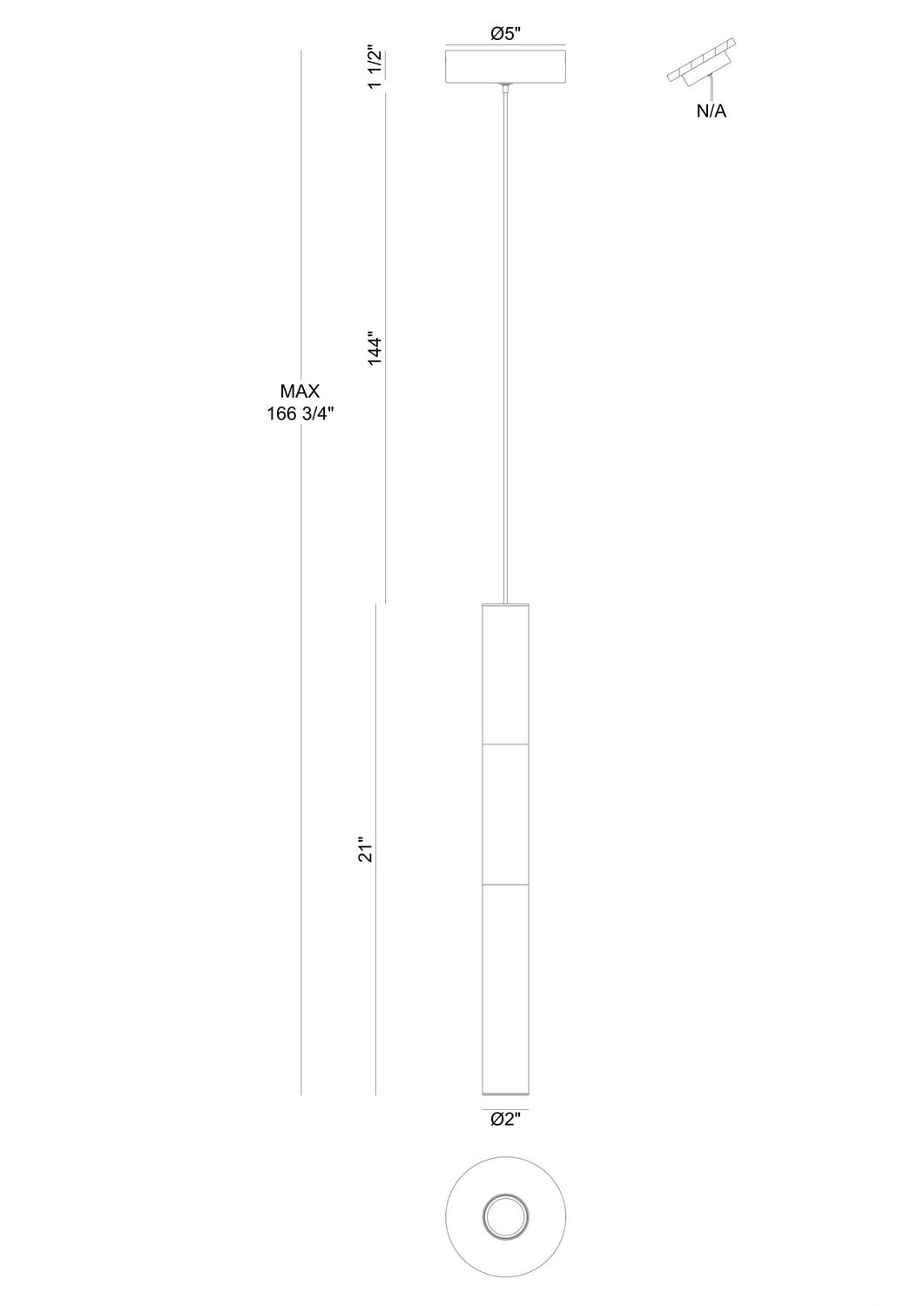 Mini-suspension Ronda Laiton vieilli, 21" – vue 4