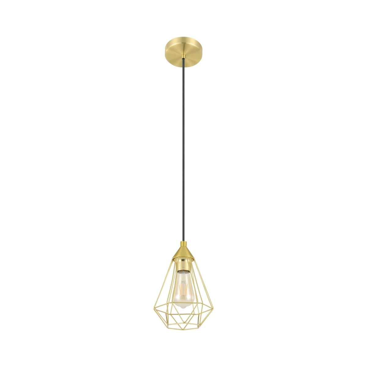 Mini suspension Tarbes - Laiton brossé 6 7/8" by Eglo | Luminaires & cie
