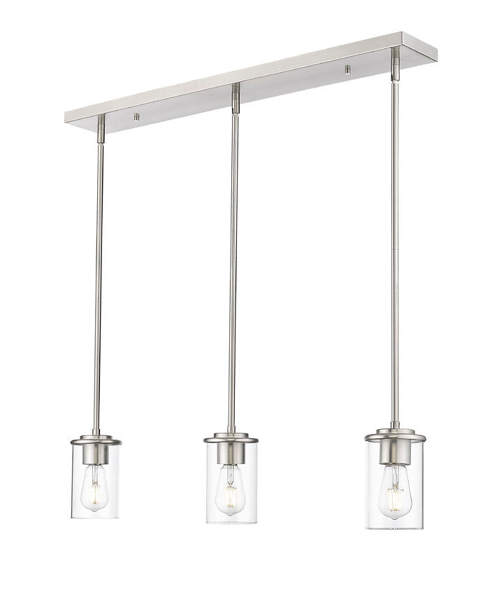 Mini-suspension Thayer - Nickel brossé 3 by Z-Lite | Luminaires & cie