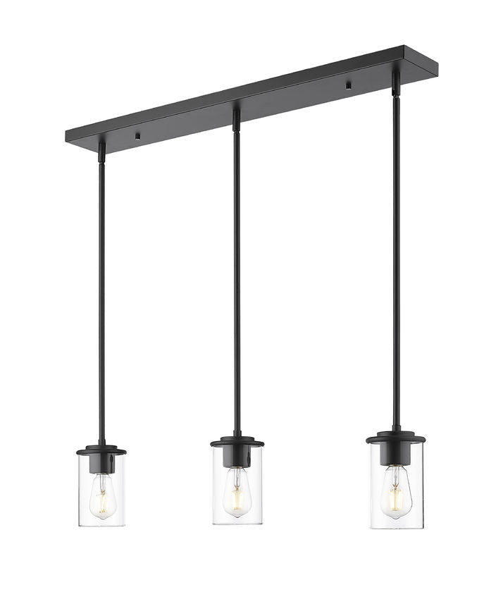Mini-suspension Thayer - Noir mat 3 by Z-Lite | Luminaires & cie