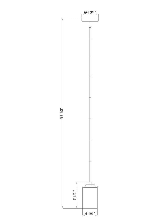 Mini-suspension Thayer - Noir mat 1 by Z-Lite | Luminaires & cie