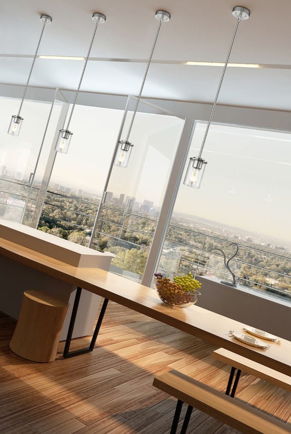 Mini-suspension Thayer - Noir mat 1 by Z-Lite | Luminaires & cie