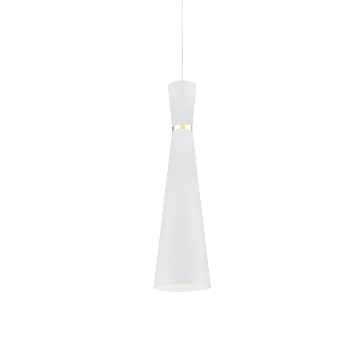 Mini-suspension Vanderbilt Blanc / Or, 5 7/8" – Kuzco Lighting
