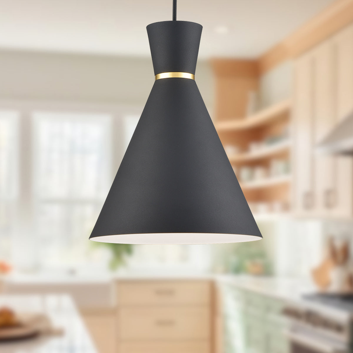 Mini-suspension Vanderbilt Noir / Or, 9 7/8" – vue 2