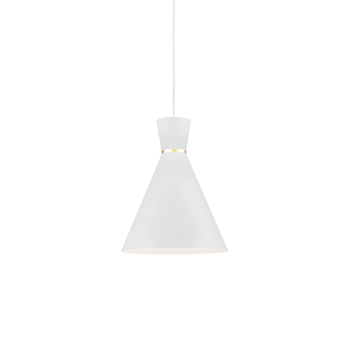 Mini-suspension Vanderbilt Blanc / Or, 9 7/8" – Kuzco Lighting