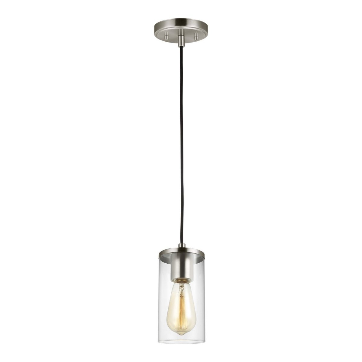 Mini-suspension Zire - Nickel brossé 4" by Visual Comfort Studio | Luminaires & cie