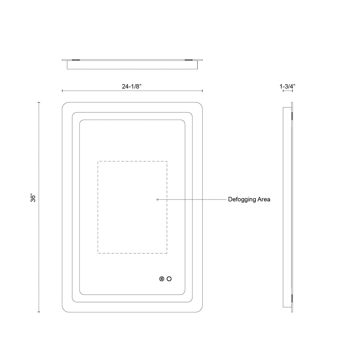 Miroir éclairant Seneca 24 1/8" – vue 5