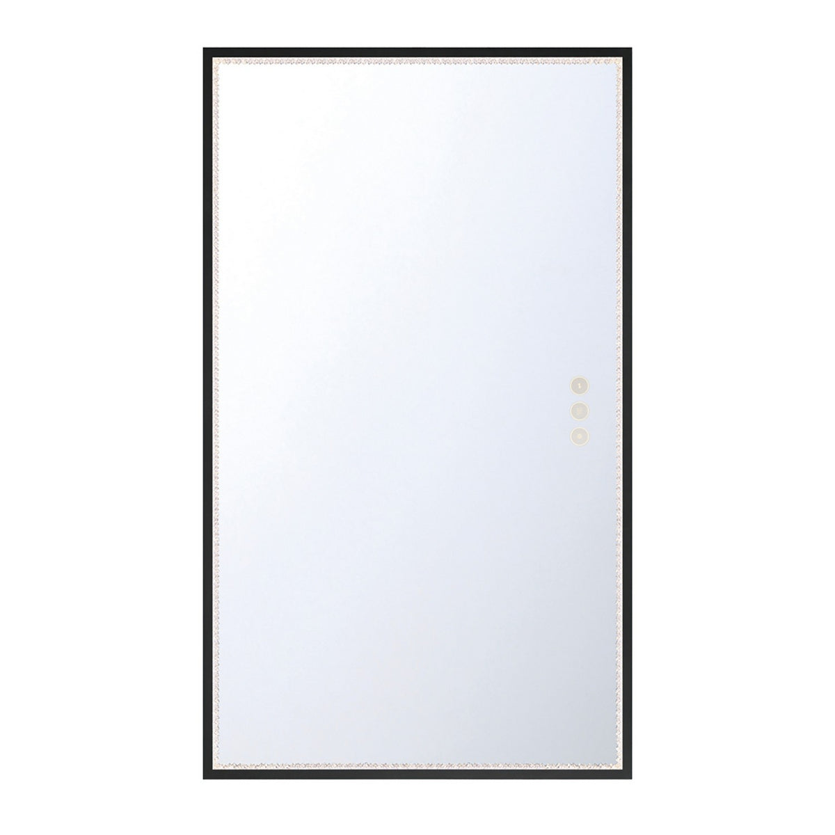 Miroir éclairant Cerissa Noir anodisé, 54" – Eurofase