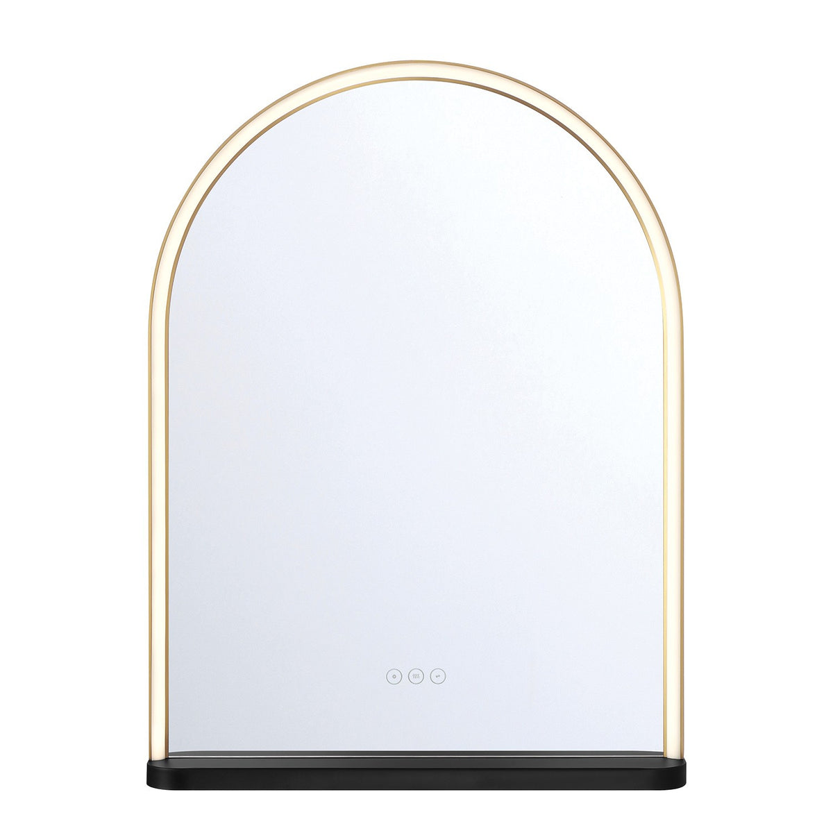 Miroir éclairant DEL Serin Or-Noir mélangé, 24" – Eurofase