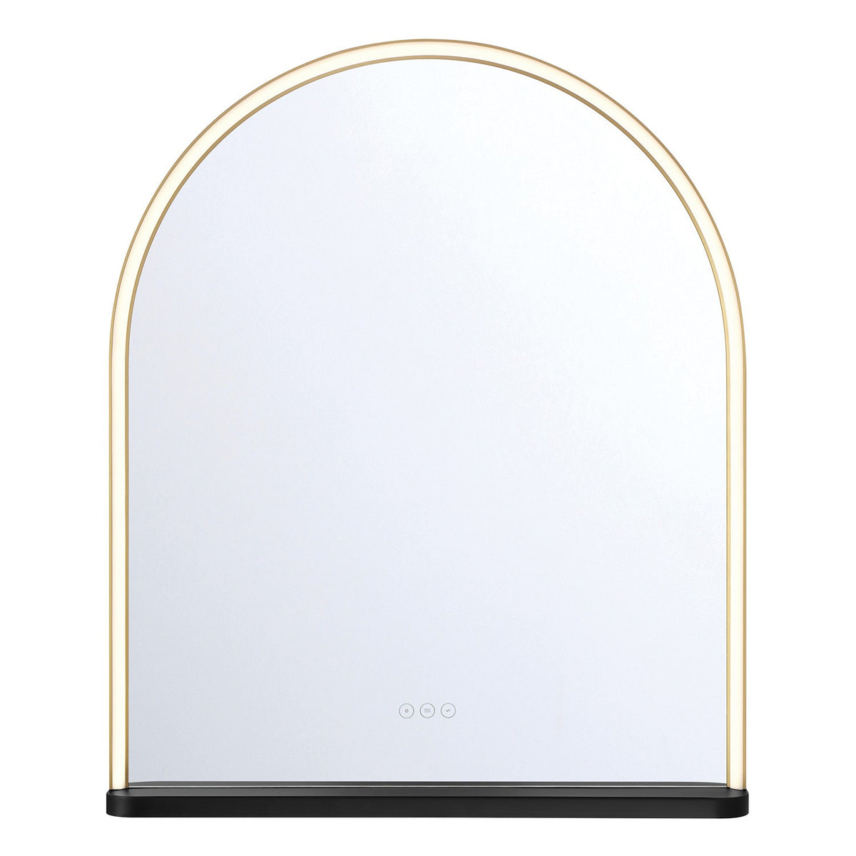 Miroir éclairant DEL Serin Or-Noir mélangé, 30" – Eurofase