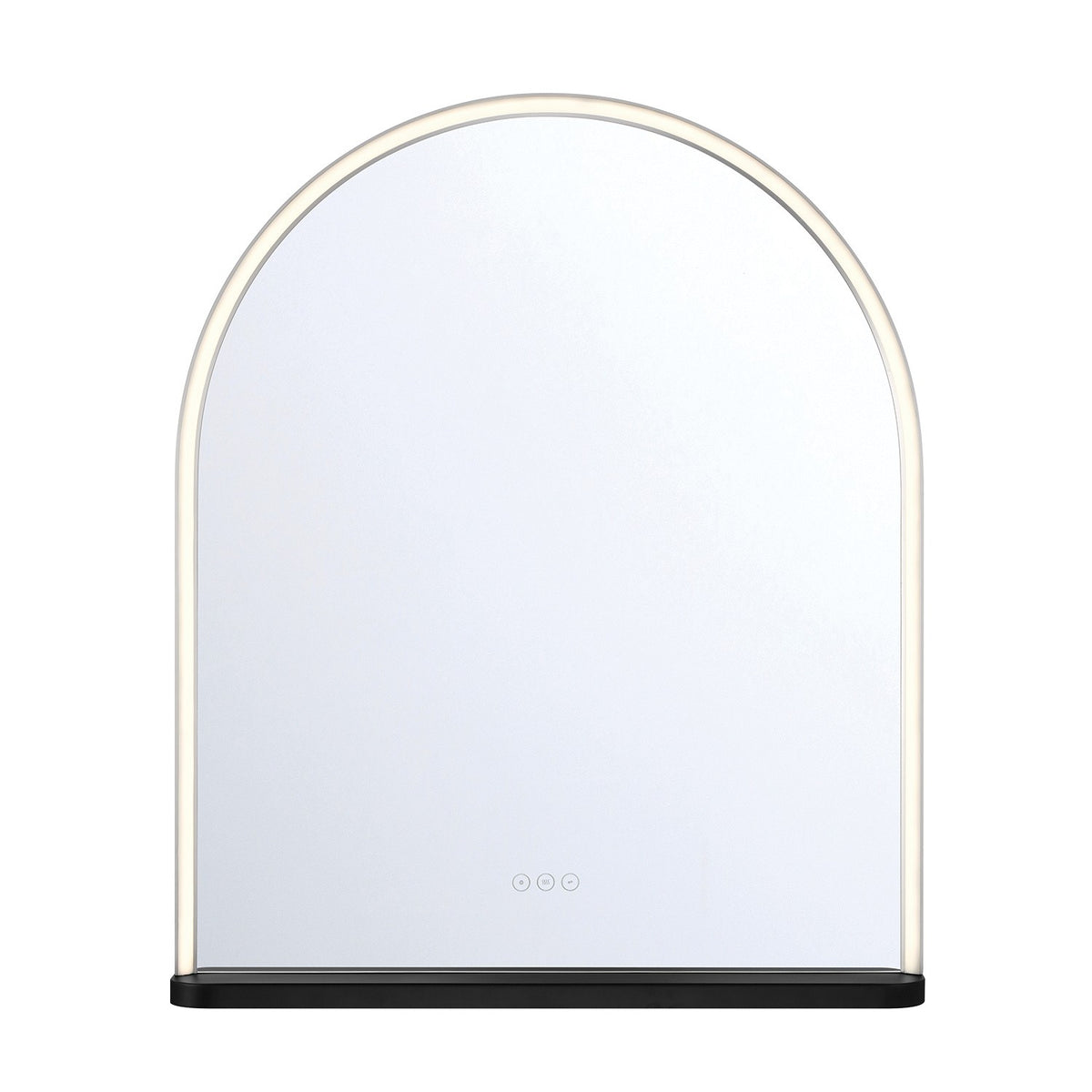 Miroir éclairant DEL Serin Nickel satiné - Noir mélangé, 30" – Eurofase