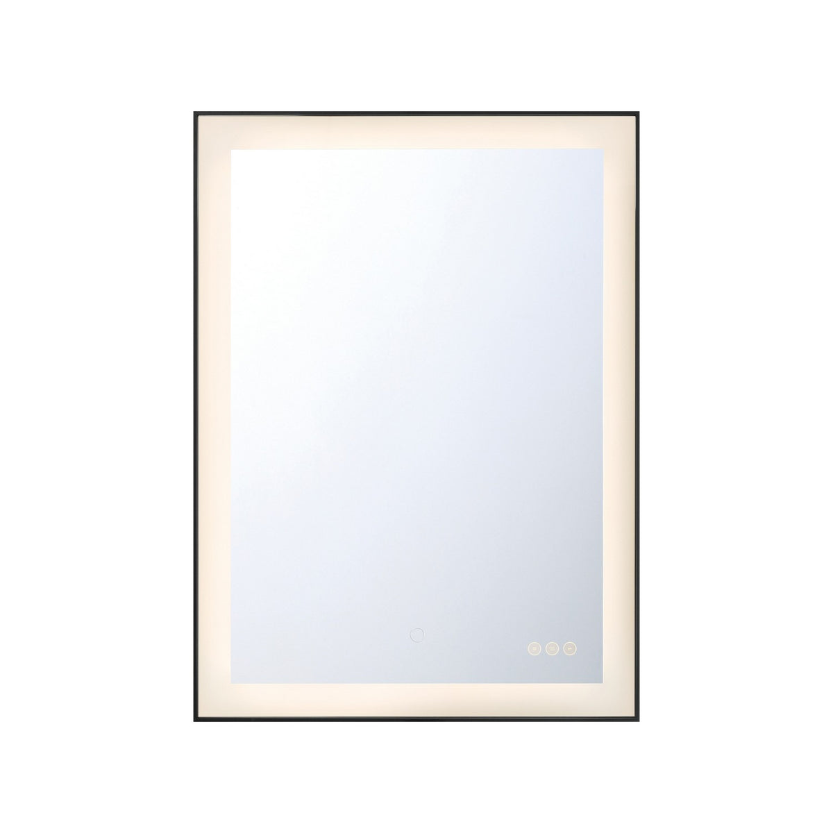 Miroir éclairant Lenora Noir anodisé, 22" – Eurofase