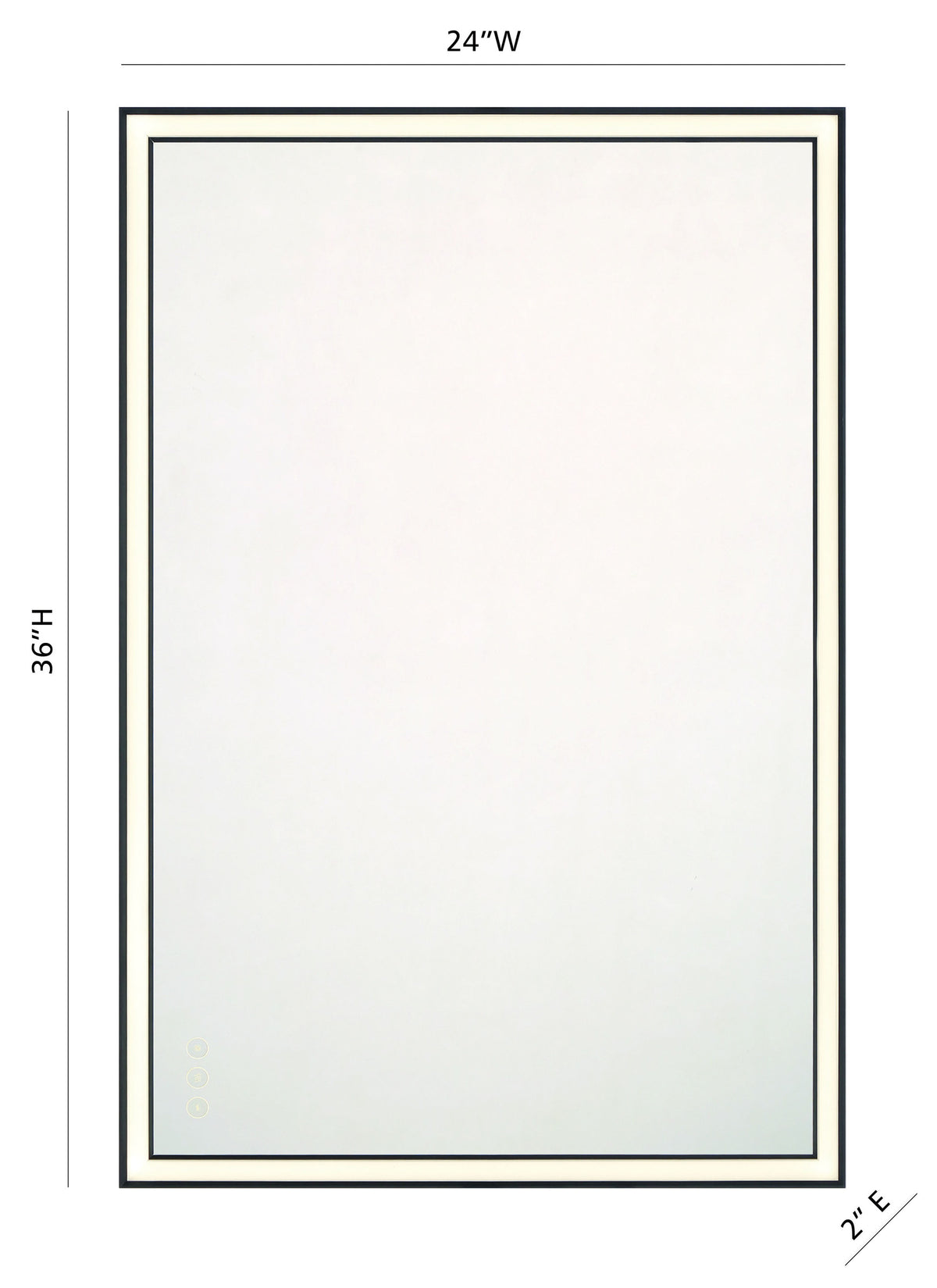 Miroir éclairant Nixon Noir anodisé, 24" – vue 4