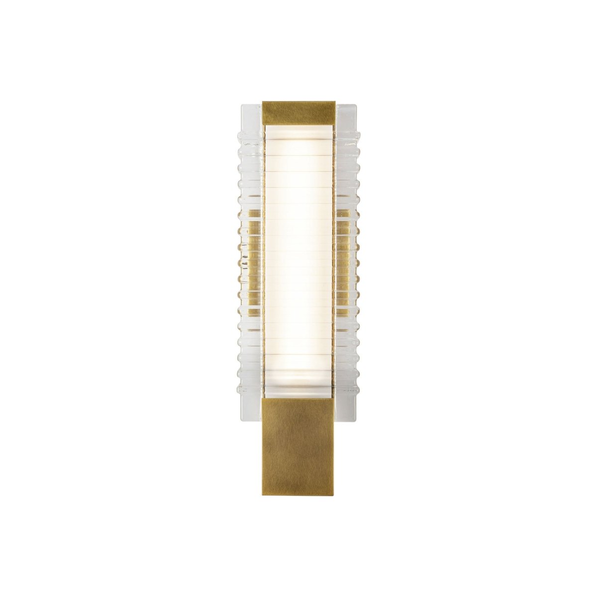 Murale Alai - Vintage en laiton / verre côtelé 17 5/8" by Alora Lighting | Luminaires & cie