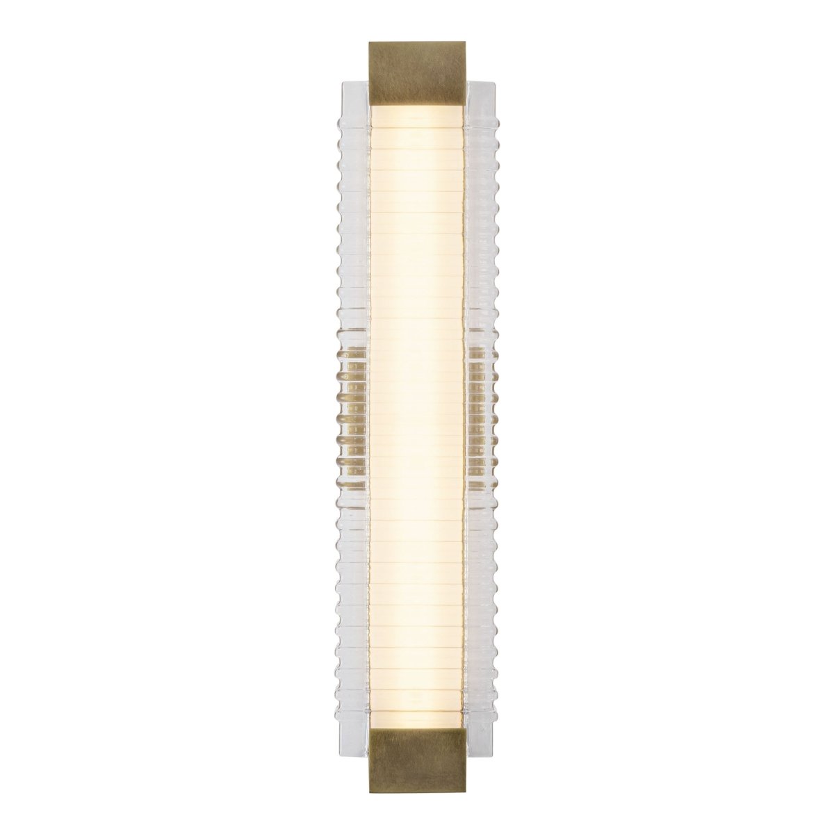 Murale Alai - Vintage en laiton / verre côtelé 25" by Alora Lighting | Luminaires & cie