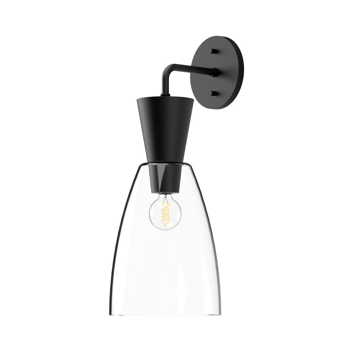 Murale Arlo - Verre transparent / noir mat by Alora Lighting | Luminaires & cie