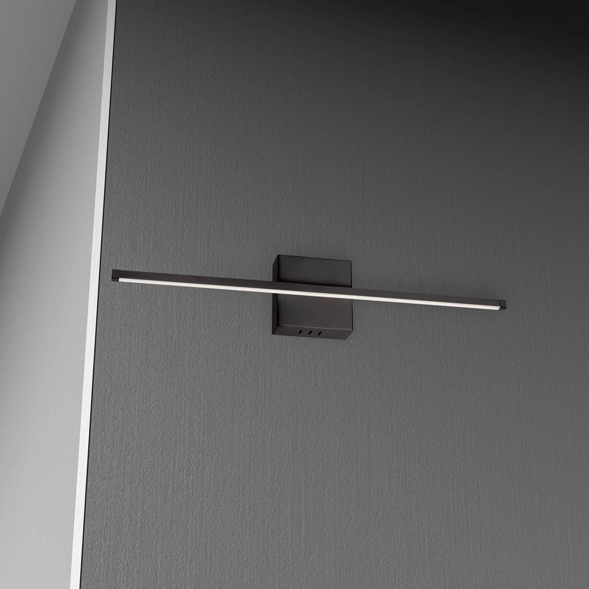 Barre d'éclairage de salle de bain Array 24 1/2", Noir / Noir mat – vue 2