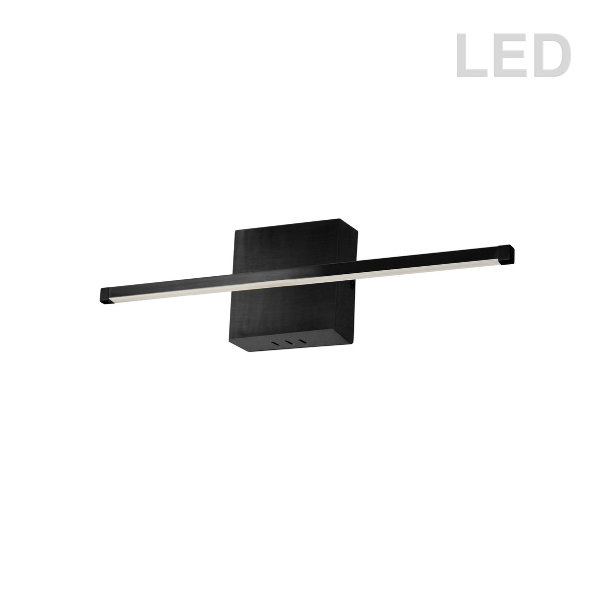 Barre d'éclairage de salle de bain Array 24 1/2", Noir / Noir mat – Dainolite