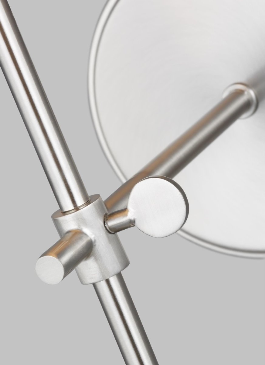 Murale Baker - Nickel brossé Lin blanc Ampoules DEL incluses by Visual Comfort Studio | Luminaires & cie