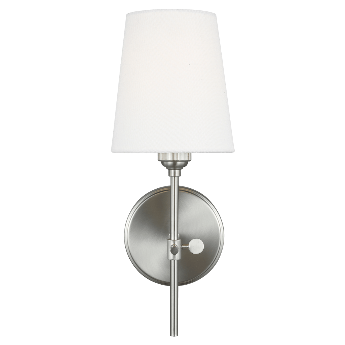 Murale Baker - Nickel brossé Lin blanc Ampoules DEL incluses by Visual Comfort Studio | Luminaires & cie